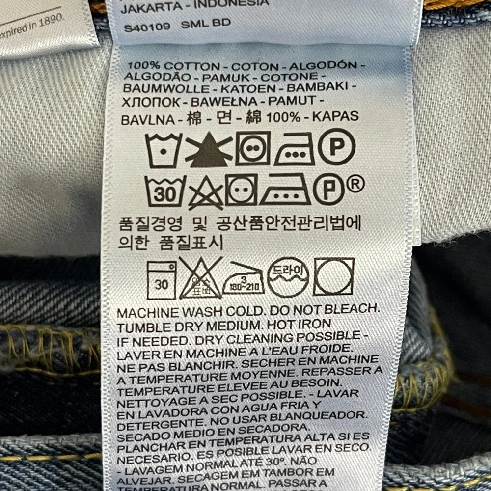 Levis 550 Relaxed Fit Mens 38x29 100% Cotton Medium Wash Denim‎ Blue Jeans Zip